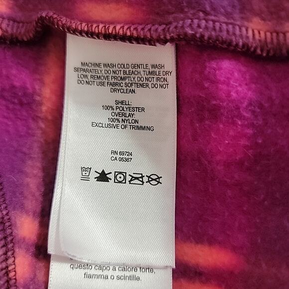 Columbia Girls Jacket 2T Hooded Fleece Plaid Pink Purple Toddler Coat - Picture 9 of 11